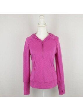 Title Nine Matahari Women's Small Pink 1/4 Zip Hooded Lightweight Pullover